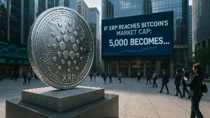 Ennyit érne 5 000 dollárnyi Ripple (XRP), ha elérné a Bitcoin piaci kapitalizációját